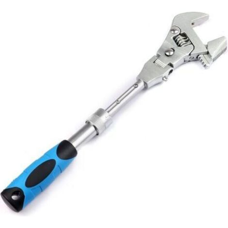 Clé à molette 5 en 1 télescopique – Tête pivotante 180° – Longueur 25,4 cm – Alliage d'acier au chrome-molybdène – Pour fixations difficiles - 5-in-1 (1/5)