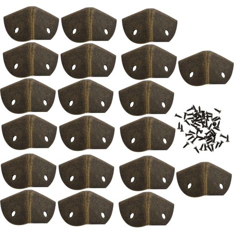 20 protège-coins décoratifs, zinc, pour boîtes et menuiserie (1/5)