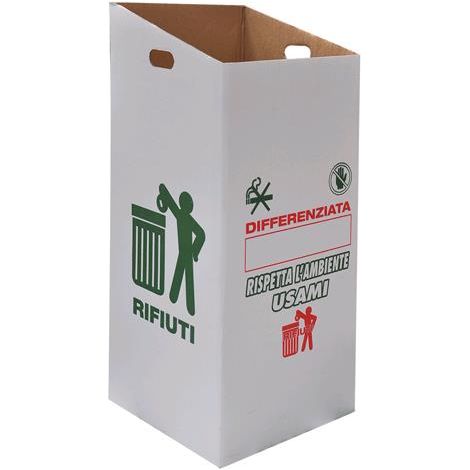 Cartone Contenitore Per Raccolta Differenziata Cm.38 X 38 X H.90