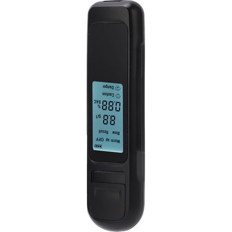 Alcootest éthylomètre portable précis avec capteur semi-conducteur écran LED numérique et indication 3 couleurs (1/5)