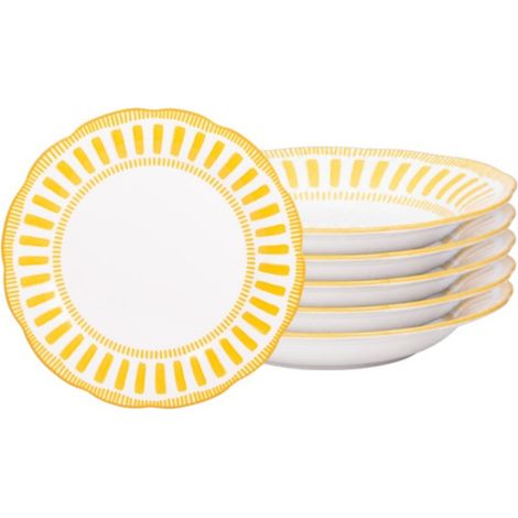 Table Passion - Assiette creuse Napoli jaune 22 cm (lot de 6) (1/5)