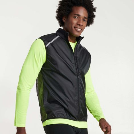 Chaleco de running en tejido técnico ligero de cuello alto JANNU S Negro (1/5)