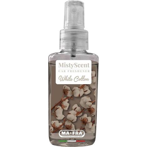 PROFUMATORE SPRAY PER AUTO 'MISTYSCENT' 'White Cotton' - profumo cotone bianco