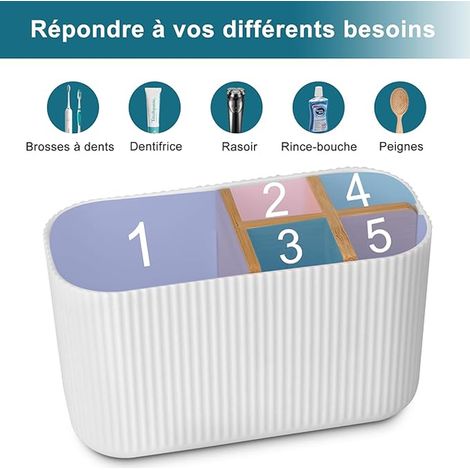 Toothbrush Holder, Electric Toothbrush Holder, Electric Toothbrush Holder for Family, Children (White)