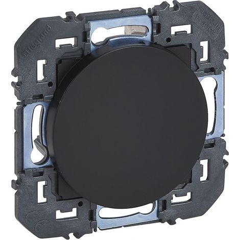 Legrand – Obturateur complet dooxie finition noir – Avec support pour plaques de finition – Pour installations électriques professionnelles