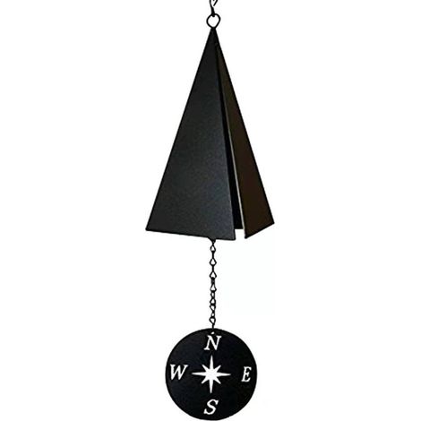 Clochette A Vent - Triangle Métallique - Décoration Extérieure Pour Jardin Porche Balcon - 1 Pièce (1/5)