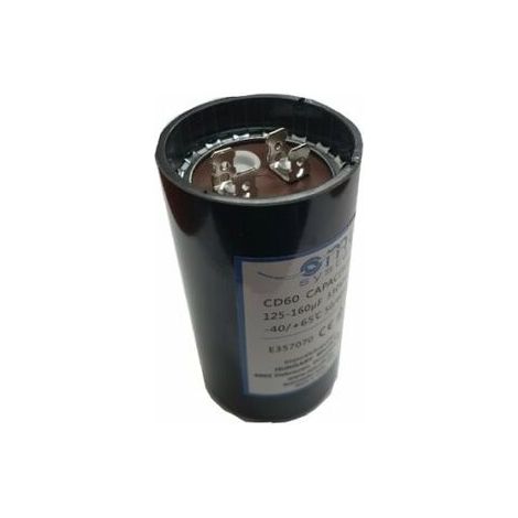 Anlaufkondensator für Einphasenmotoren 125–160 µF, 330 V AC – Klemmenanschluss – Lebensdauer 12.500 bis 50.000 Schaltzyklen – CDI 125–160 µF (1/2)