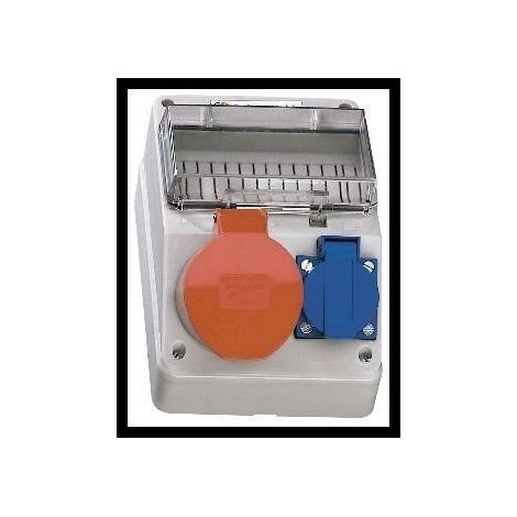 Kit de alimentación eléctrica con toma de corriente de 40 A, 32 A 3P+N+Z y 10/16 A 2P+Z.