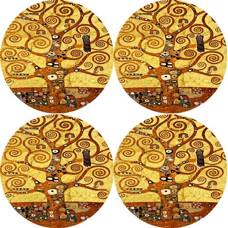 Juego de 4 manteles individuales redondos 4D 33 cm - artdeco  Fieltro ecológico, impresión HD, lavable a 40 °C, Bertoni (1/5)