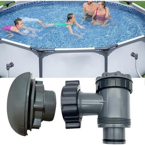 Pair Vanne à piston marche/arrêt avec tamis, accessoire de piscine pour pièces de rechange Hnemix Coleman, vanne d'arrêt de piscine pour piscine hors-sol et pompe de filtration de piscine (A) (1/5)