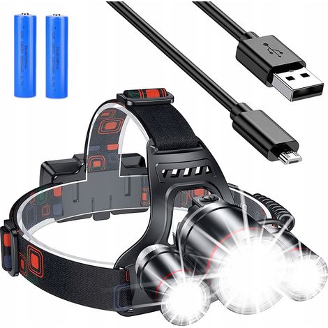 FARO FRONTALE IMPERMEABILE + CAVO USB