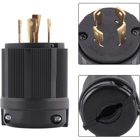 Amerikanischer 4-poliger Generatorstecker mit Verriegelungsschutz, 30 A, 125–250 V, L14-30P (1/5)