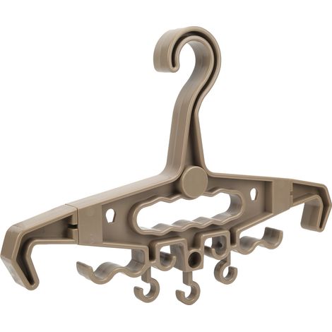 Cintre en plastique industriel robuste polyvalent pour équipement amovible extérieur chasse brun (1/5)