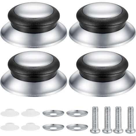 BUNTHAUS Boutons de Couvercle de Casserole, 4 Pièces Boutons de Couvercle de Pot, Poignée Casserole Poêles Universelle de Cuisine en Acier Inoxydable Résistant (1/5)