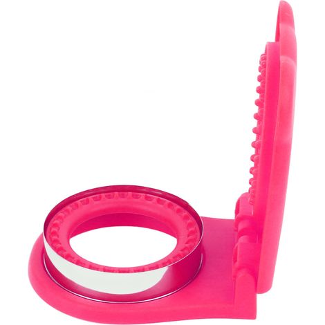 Emporte-pièce rond pour sandwichs, gâteaux et pains, outil de découpe manuel, rose rouge. (1/5)