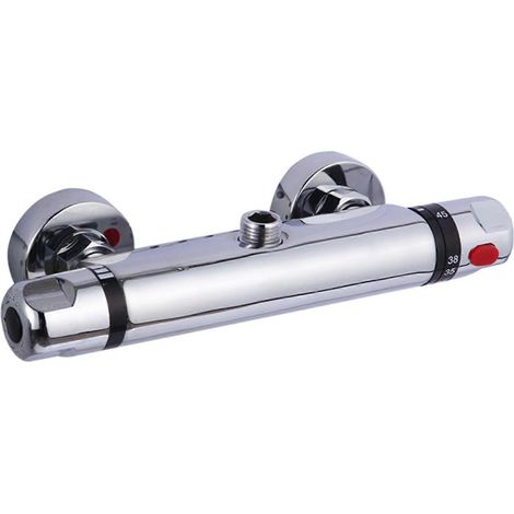 Thermostatische Duscharmatur mit Mischventil für Wandmontage, Steuerventile für Badezimmer, Badewanne, Dusche, Kalt-/Heißwasser