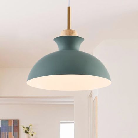 Parrot Uncle Metall Lampenschirm Grün 28 cm Retro Vintage E27 Pendelleuchte, für Wohnzimmer Küche Schlafzimmer Café Restaurant, ohne Leuchtmittel