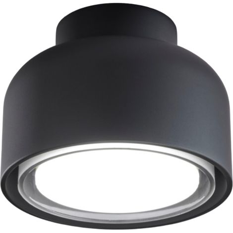 Plafoniera BOTTONE moderna in alluminio Nero 1xGX53