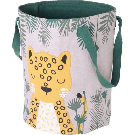 Panier de rangement pour chambre d'enfant en coton imprimé main, - PANGIVO (1/3)
