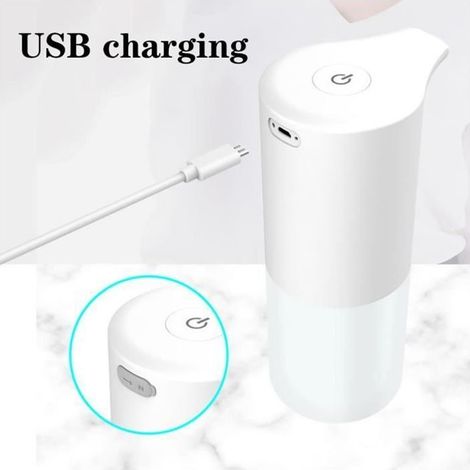 Online Store - 350ML distributeur de savon automatique sans contact USB chargeant la machine intelligente de mousse de capteur infrarouge-blanc (1/4)