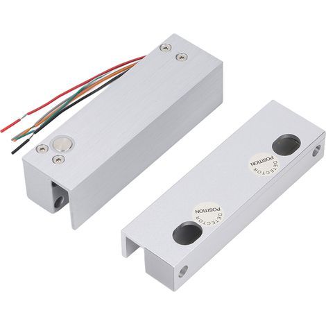 Serrure à boulon électrique pour porte en verre, avec Signal de retour, système de contrôle d'accès à sécurité intégrée, DC 12V, pour côté droit, sans cadre (1/5)