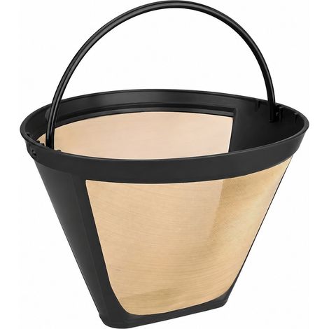 Filtre à café réutilisable pour Cuisinart, cône n° 4, acier inoxydable, 8 à 12 tasses, écologique (1/5)