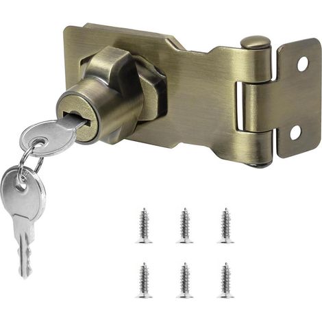 Schrank Schloss 100mm Bronzefarbe abschließbar mit Schlüsseln