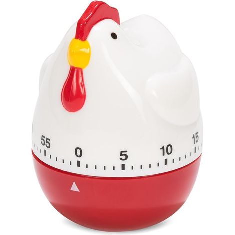 Temporizador de cocina mecánico con forma de pollo, con función de alarma y recordatorio. (1/2)