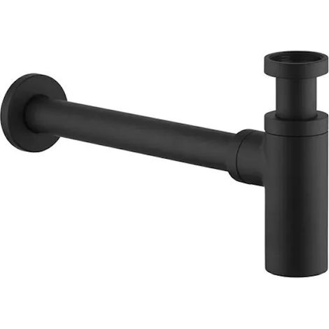 Garniture de vidage siphon lavabo noir mat (1/2)