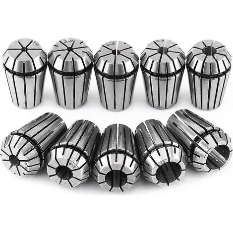10-teiliges ER20-Hochpräzisions-Spannzangenset aus Federstahl für CNC-Fräs- und Drehmaschinen