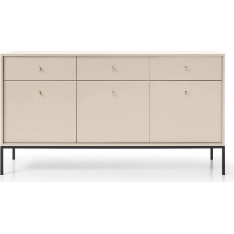 Cassettiera 4 cassetti, Rovere Sonoma / Bianco Opaco, 70 x 101 x 39 cm (1/5)