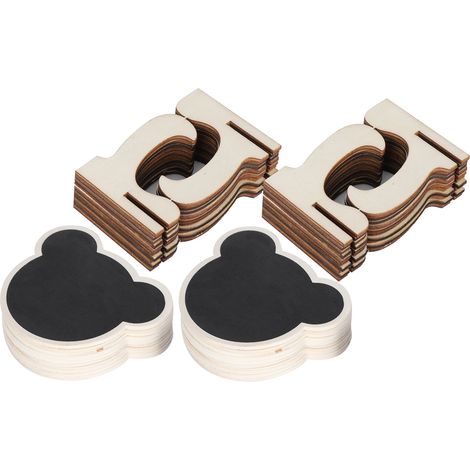 2 Mini Tableaux Noirs en Bois pour Mariage et Fêtes - Cartes de Place Décoratives (1/5)