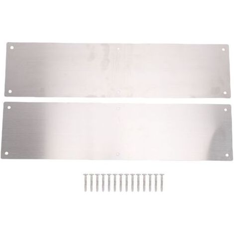 1 paire de plaques de coup de pied de porte, fond en acier inoxydable pour décoration intérieure et extérieure (1/5)