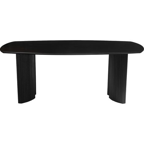 Table à manger 8 personnes en bois de manguier - Noir - TAMENIA de Maison Céphy (1/3)