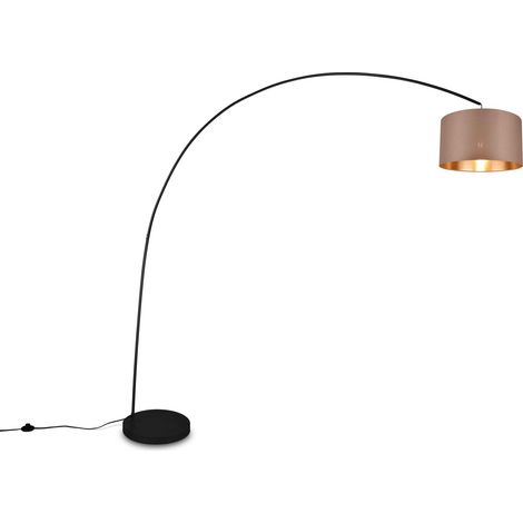 Lampada da terra, nero opaco e taupe, H210 cm, Mansur (1/5)
