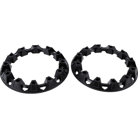 2 pièces 10 pouces revêtement d'habillage de moyeu de roue universel ATV protection décor jante capuchon décoration noir (1/5)