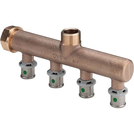 Viega Sanfix Fosta Sanfix P-distributeur, d 16mm, G 3/4, n 4 bronze rouge modèle 2126.05, 309268 (1/2)