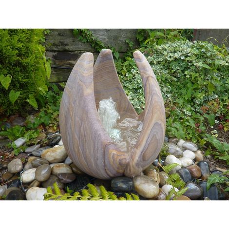 Rainbow Sandstone Babbling Lily Water Feature - 36cm Dia x 40cm H