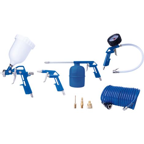 Scheppach Kit d'accessoires pneumatiques - utilisation universelle - 8 bar - 5 m - 0,85L - 8 pièces