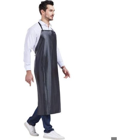 Tablier PVC - Imperméable Résistant Huile Acide Alcali - Pour Abattoirs Jardinage Usine - Taille Unique Adulte (1/4)