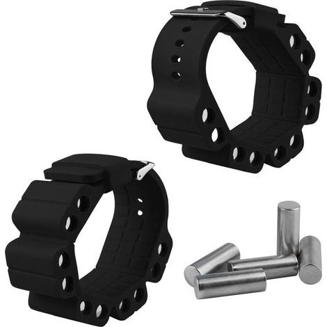 Bracelet de Poids Portable, Bracelets de Poids en Silicone Noir pour entraînement de Gymnastique à Domicile, Course à Pied, Yoga, Exercice (1/5)