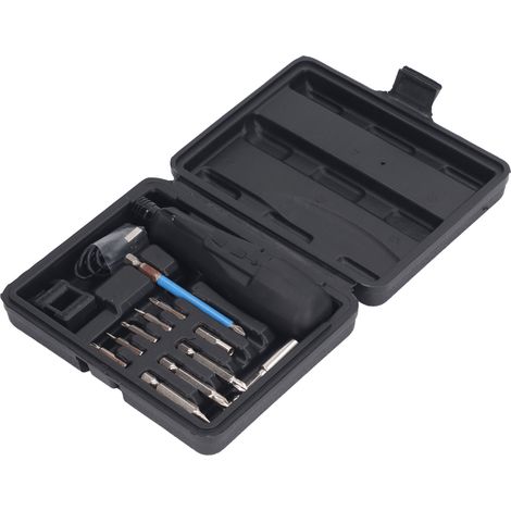 Tournevis électrique sans fil à batterie lithium, rechargeable automatique et manuel, barillet droit pour bricolage à domicile ou bureau, coffret d'outils électriques avec batterie intégrée. (1/5)