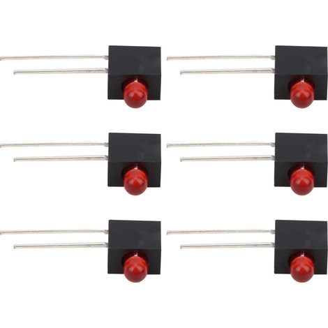 Lot de 100 supports LED, abat-jour de 3 mm, coude à 90°, composants de contrôle industriel pour lumière rouge (1/5)
