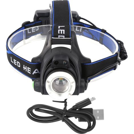 Lampe frontale LED rechargeable USB, éclairage extérieur pour camping, apiculture et randonnée. (1/5)