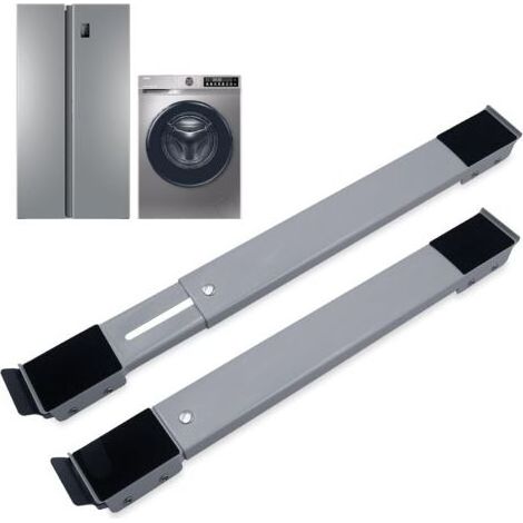 supports universels pour machine à laver à roulettes, chariot mobile réglable – Gris, capacité de 700 kg (antidérapant, convient également aux appareils ménagers) (1/4)