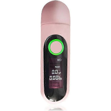 Éthylotest rechargeable USB-C, écran LCD, sans contact, rose (1/5)