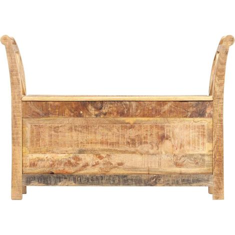 vidaXL Banco de recibidor madera maciza de mango 103x33x72 cm (1/2)