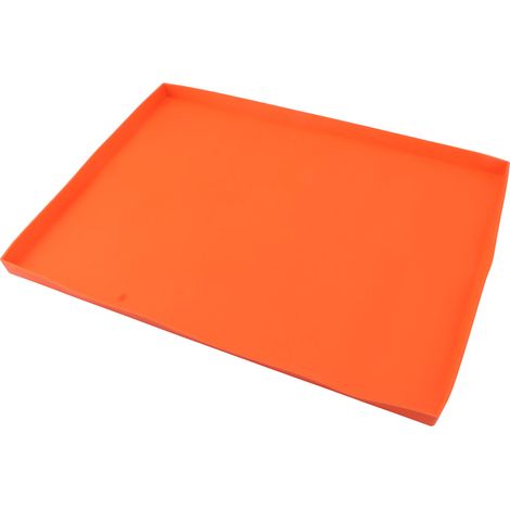 Tapis de cuisson en silicone robuste pour barbecue, protège votre plancha des rongeurs, des débris et de la rouille. Tapis de cuisson toutes saisons, 56 cm, orange. (1/5)