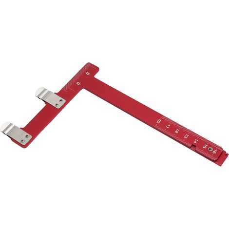 Règle en forme de T pliable, à double échelle, en alliage d'aluminium, pour arcs à poulies et arcs classiques (noir). (1/5)