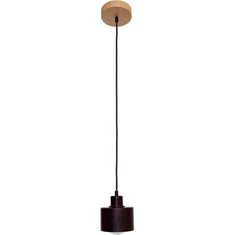 L谩mpara de techo colgante DIANA, l谩mpara de ara帽a tipo loft, madera, ROBLE, 1 pantalla, ELEGANTE (1/5)